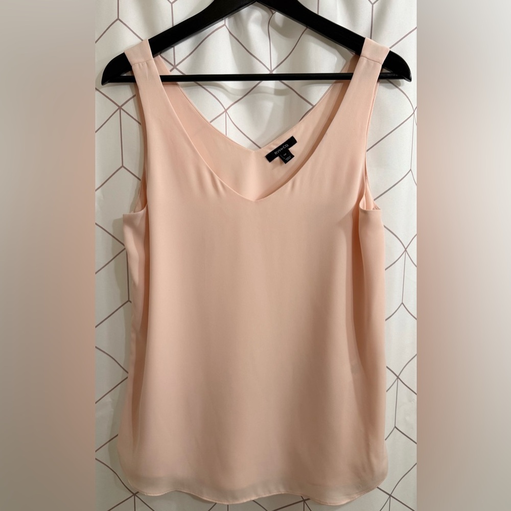 RW&CO. Women's Light Pink Sleeveless Blouse